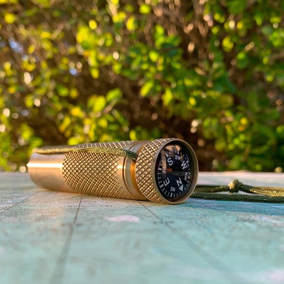 The Best Made Co brass capsule match case with compass - Picture 9 of 12